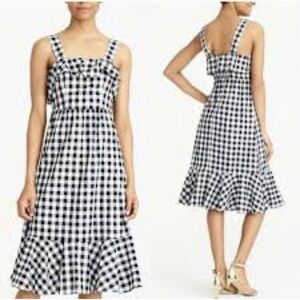 J. Crew Kids Black and White Gingham Dress